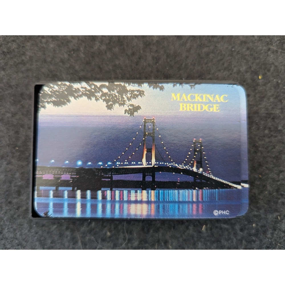 Vintage Mackinac Bridge Michigan Deck Of Playing Cards Sealed W/Plastic Case